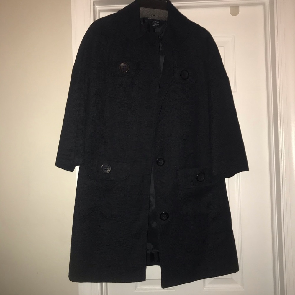 BNWOT navy French connection 3/4 sleeve pea coat